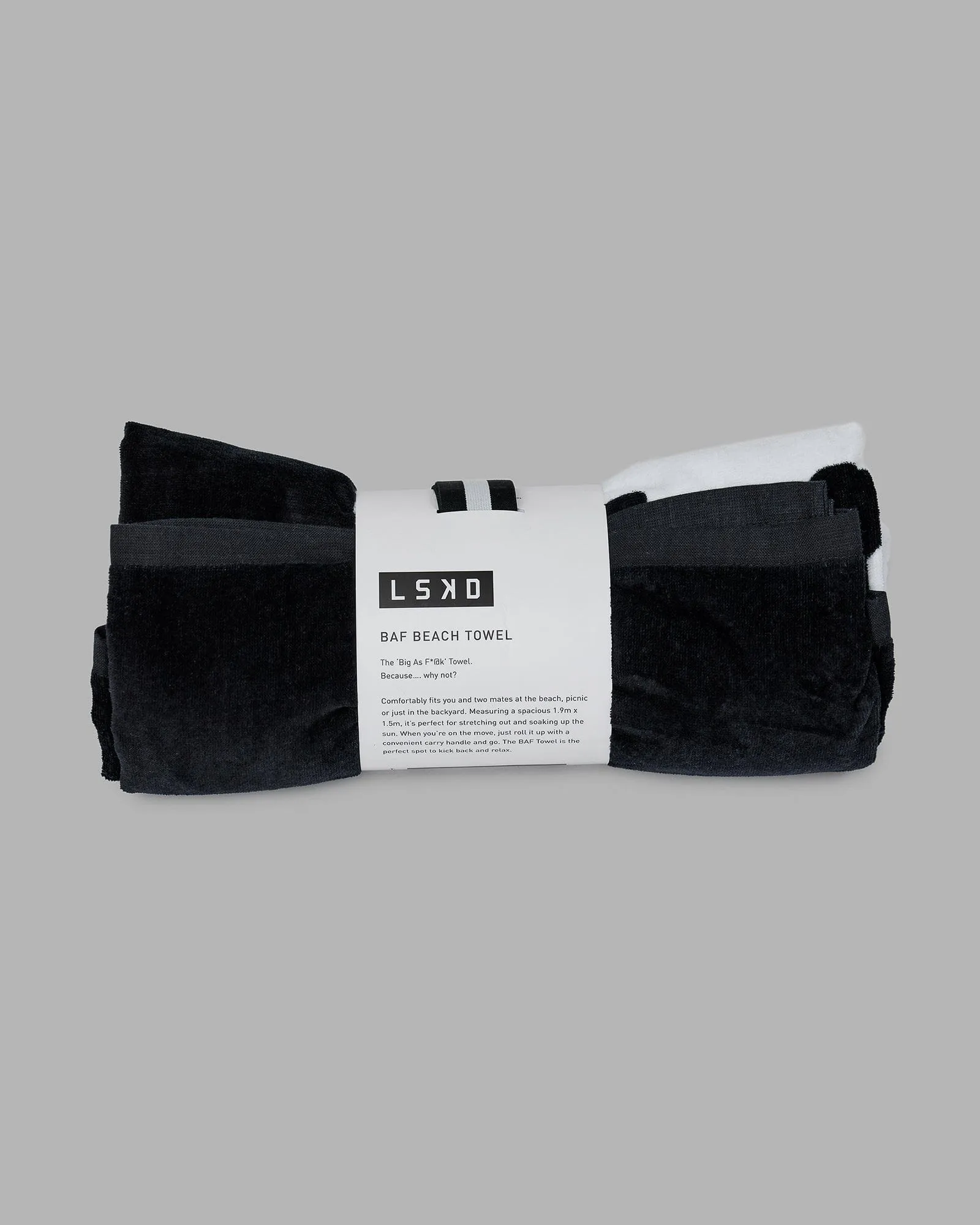 BAF Beach Towel Oversize - Black-White