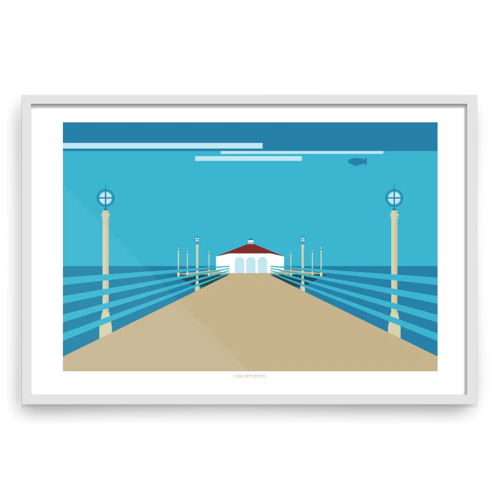 Manhattan Beach Pier: Roundhouse Graphic Print