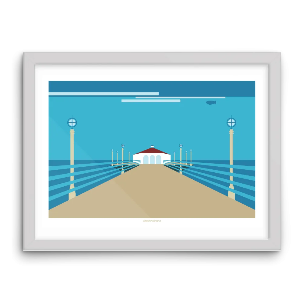Manhattan Beach Pier: Roundhouse Graphic Print